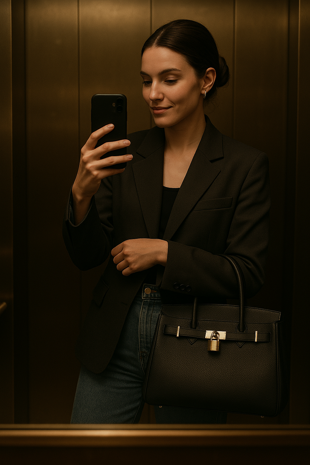 Luxe™ Lederhandtasche