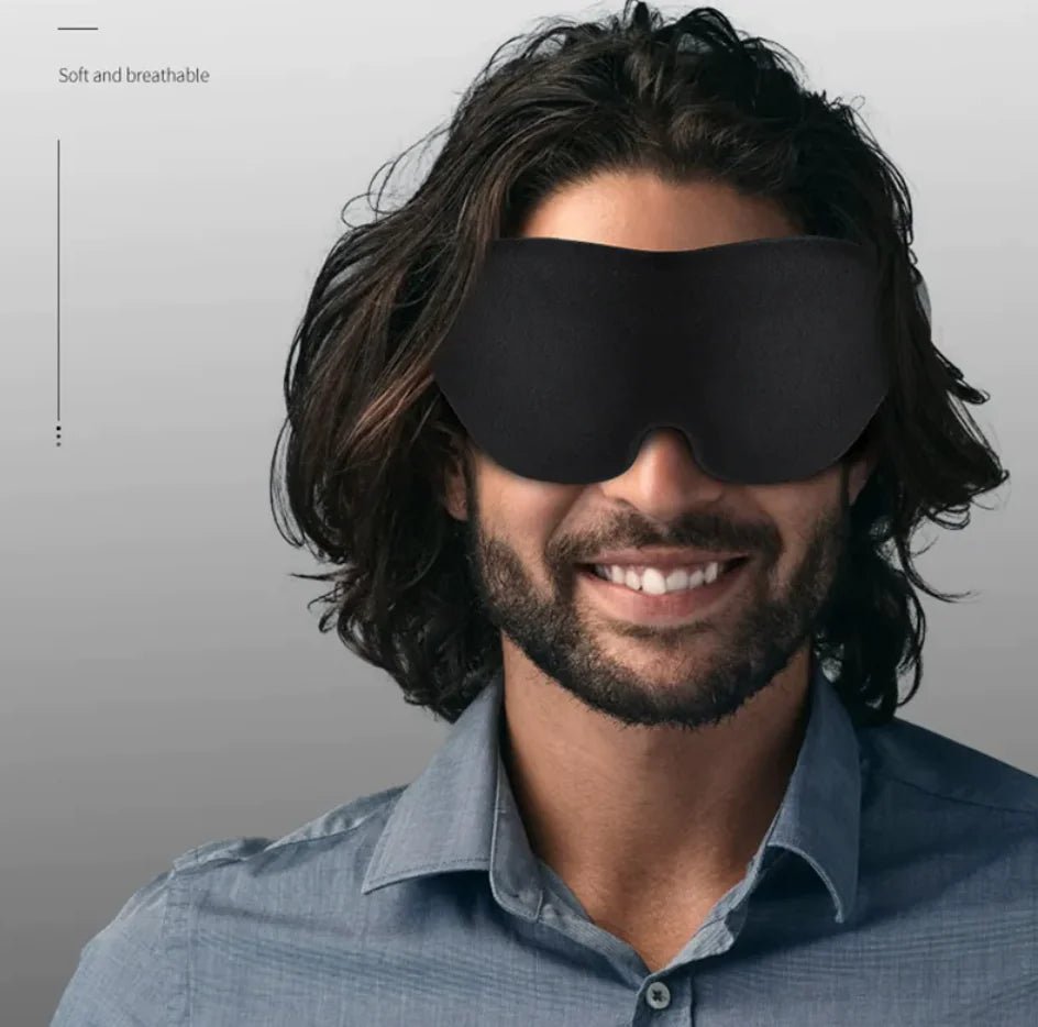 3D Black Sleep Mask - Comfy Simplicity