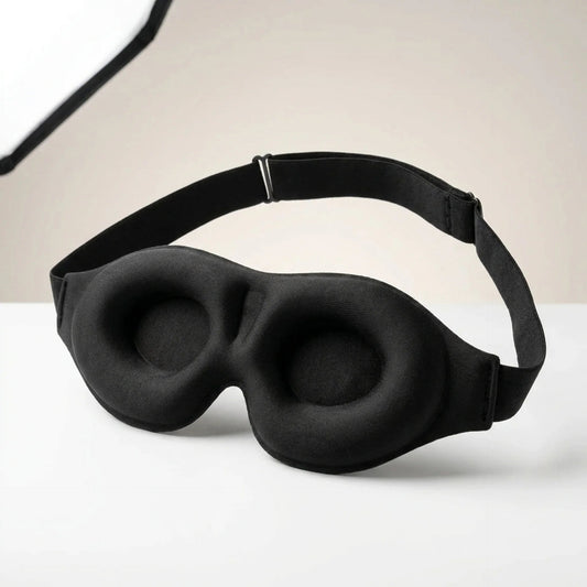 3D Black Sleep Mask - Comfy Simplicity
