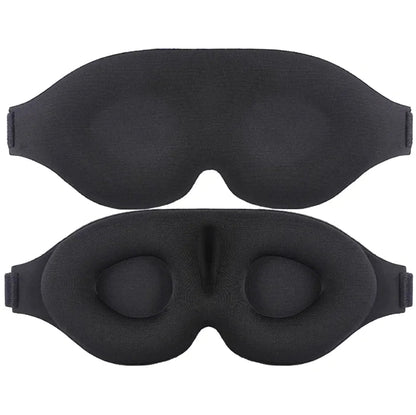 3D Black Sleep Mask - Comfy Simplicity