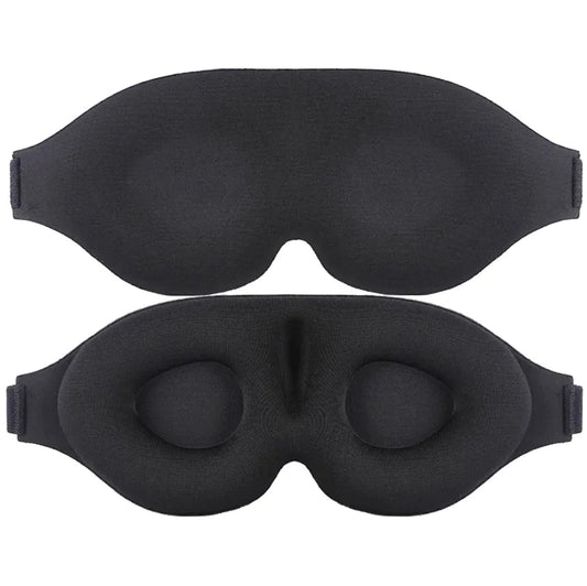 3D Black Sleep Mask - Comfy Simplicity